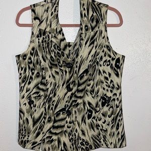 Leopard Print Vest, sz:14